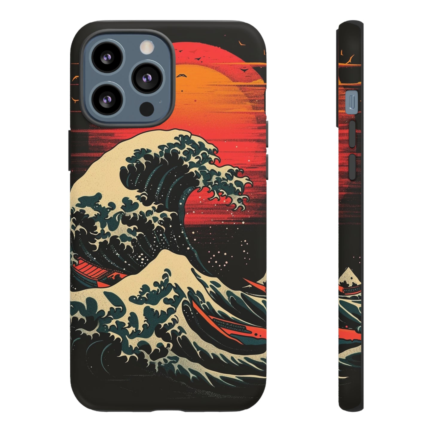 Great Wave off Kanagawa Retro Sunset