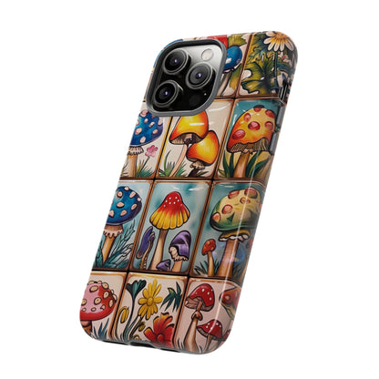 Trippy Magic Mushroom Tile  Abstract Art Phone Case