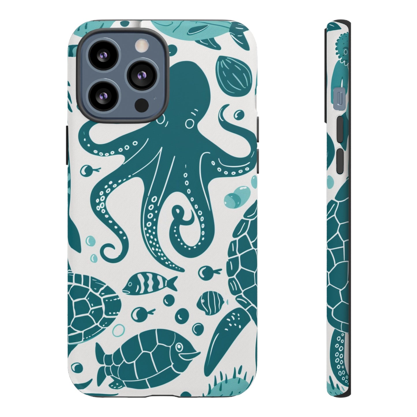 Undersea World Octopus, Turtle, Manta Ray Phone Case