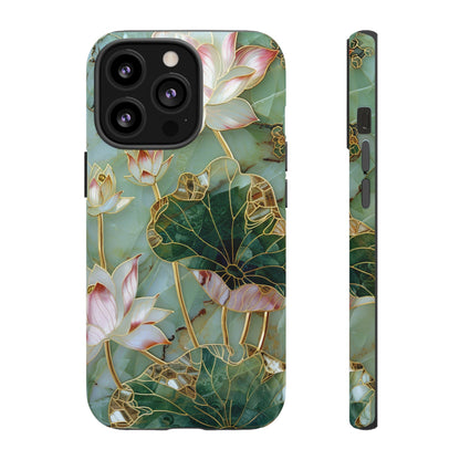 Elegant Floral Phone Case - Tough Cases with Lotus Design