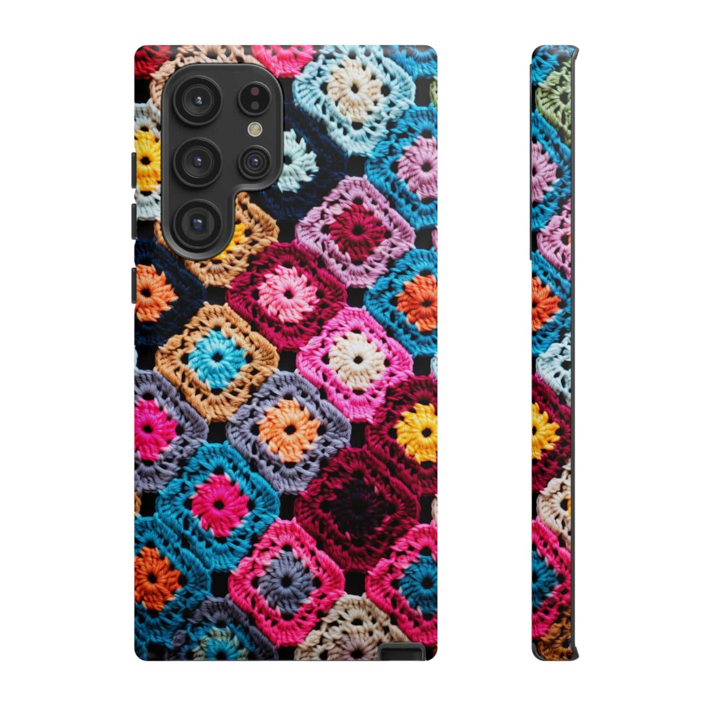 Vintage Floral Crochet Blanket Knit Look Phone Case