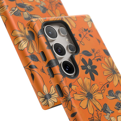 Orange Floral Phone Case Cute Summer Flower Aesthetic