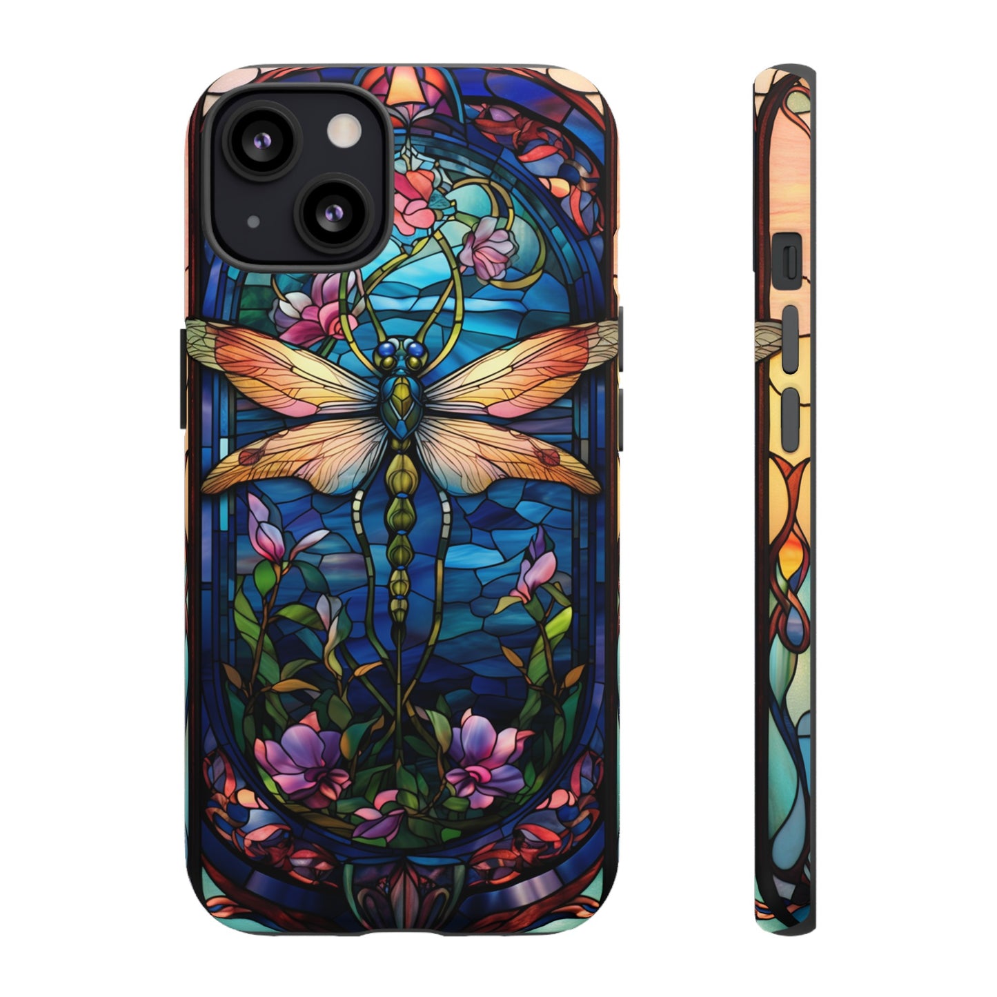 Art Nouveau Stained Glass Dragonfly Phone Case