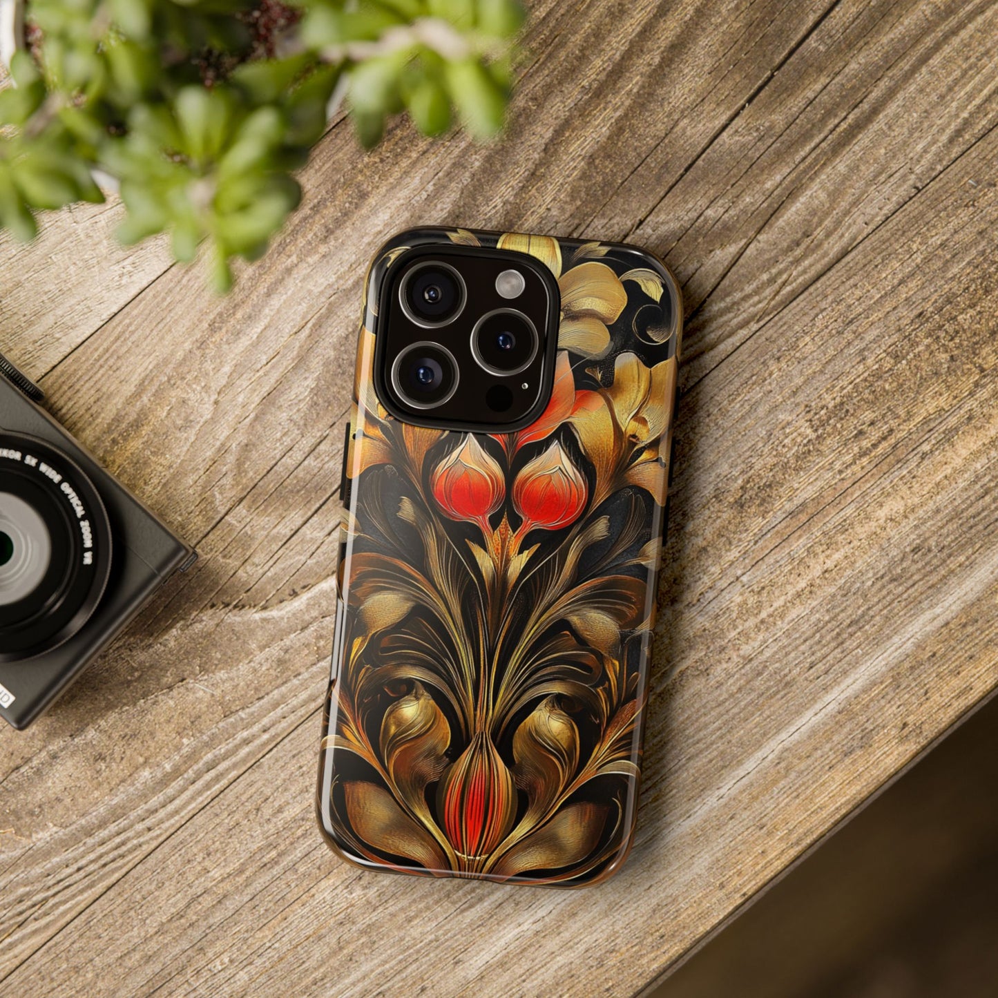 Gold Floral Art Deco Phone Case