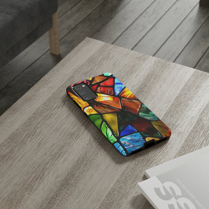 Color Explosion Abstract Stained Glass Phone Case