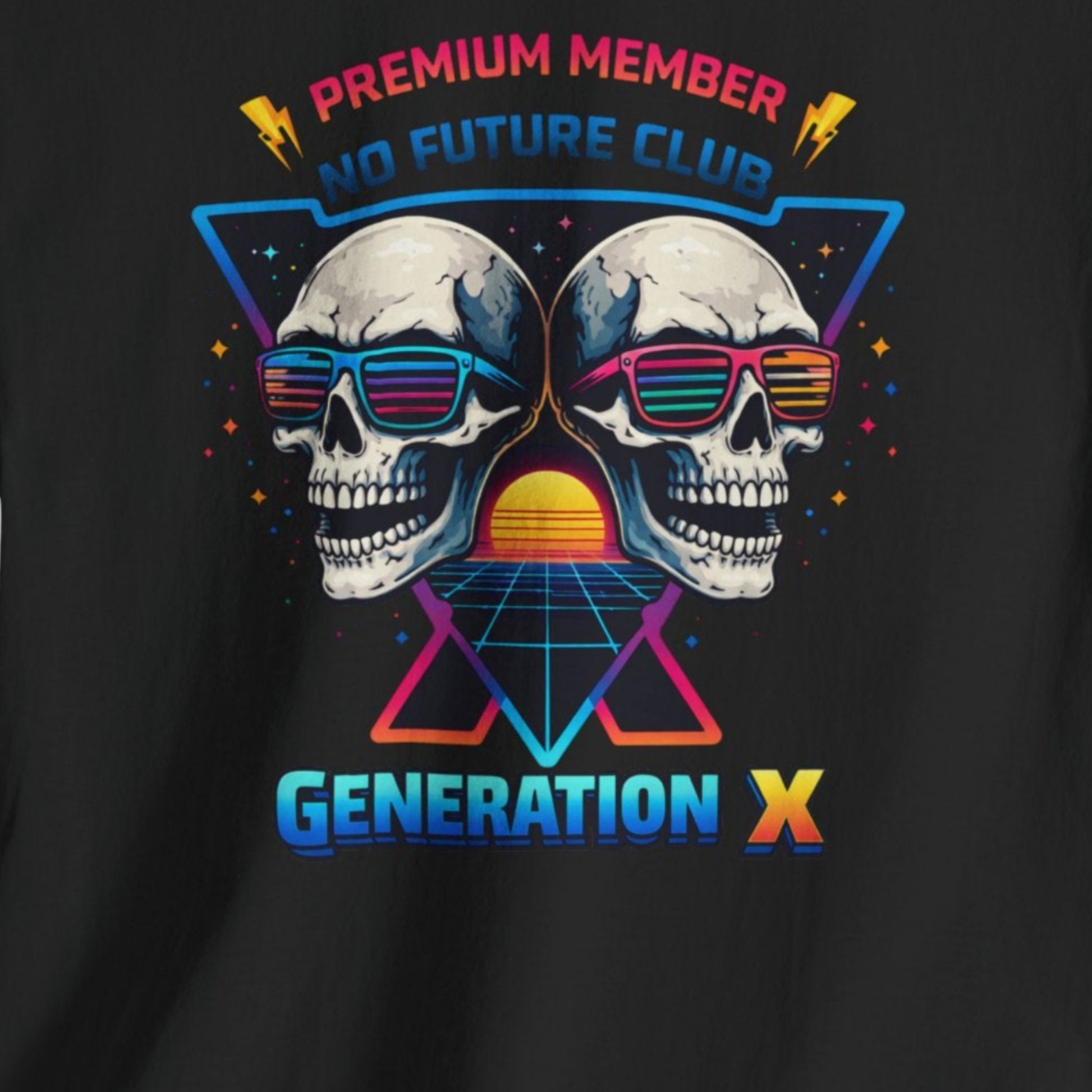 gen x skull club t shirt