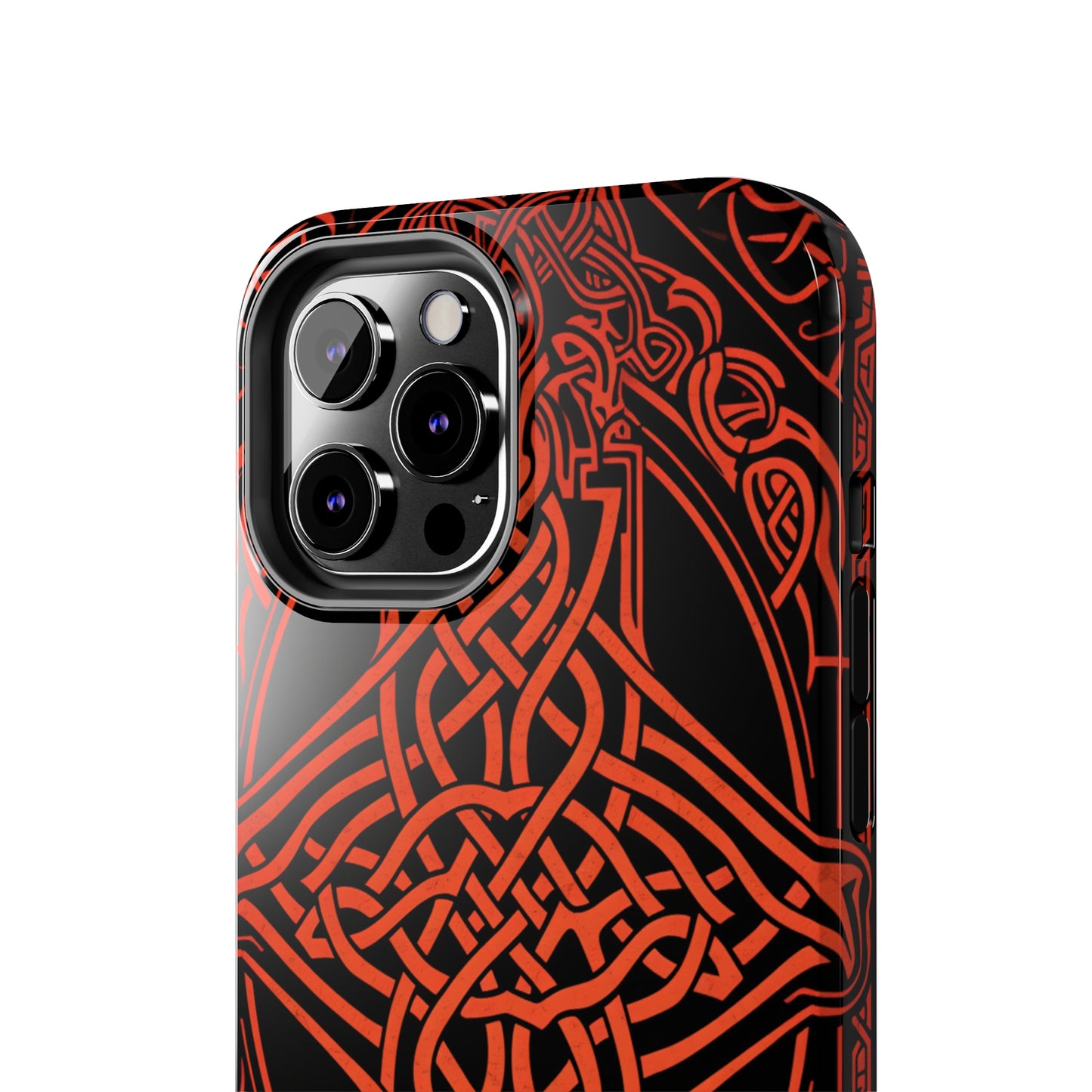 Eternal Weave iPhone Case, Red Celtic Tribal Knots | Timeless Symbolism iPhone Case for Models 11 through 14 Pro Max