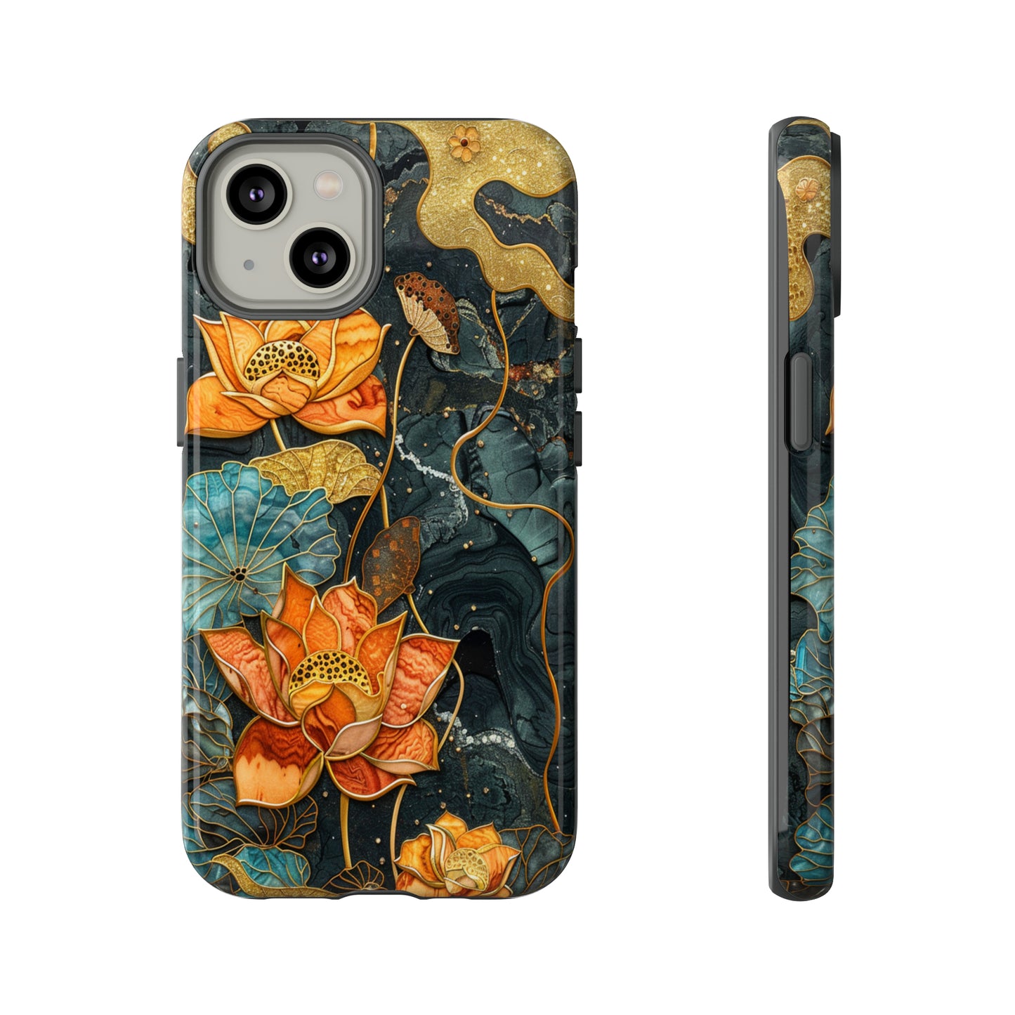 Chiyogami Floral Scroll Work Phone Case