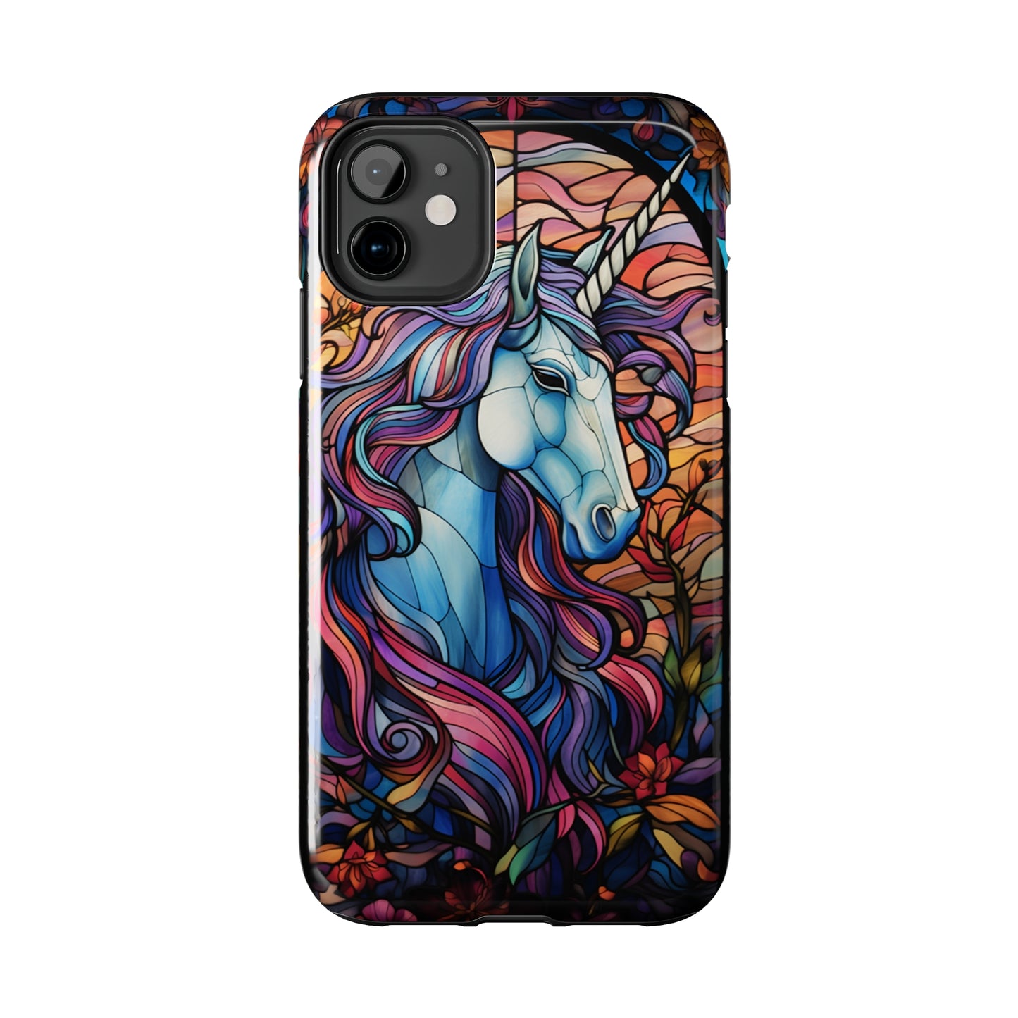 Unicorn Stained Glass iPhone Case | Mythical Beauty and Device Protection