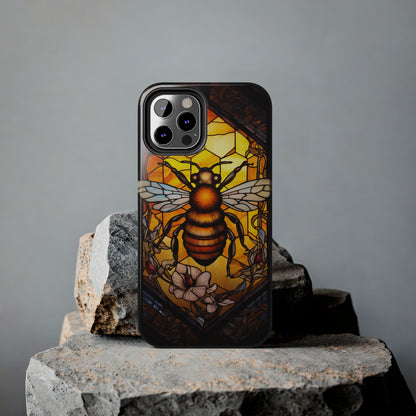 Stained glass Honey Bee iPhone Case | Embrace the Sweetness of Nature's Workers