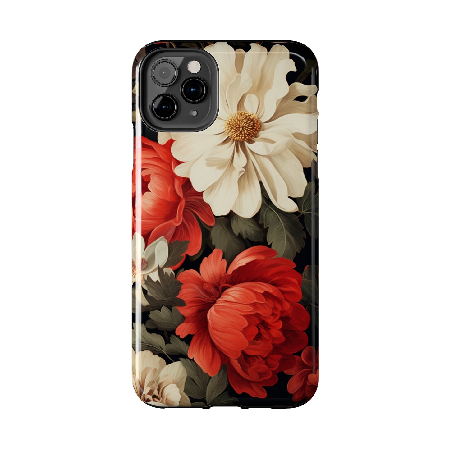 Vintage Floral Aesthetic Phone Tough Case Antique Print for iPhone 14 11 Pro 12 13 XR XS X 7+ 8 Boho Nature Flowers Cottage Core