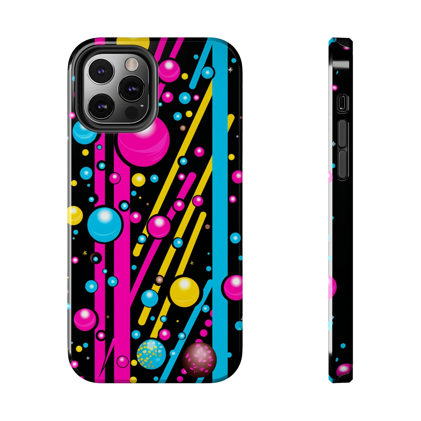 Retro Geometric Psychedelic iPhone Case | A Nostalgic Trip to Colorful Dimensions