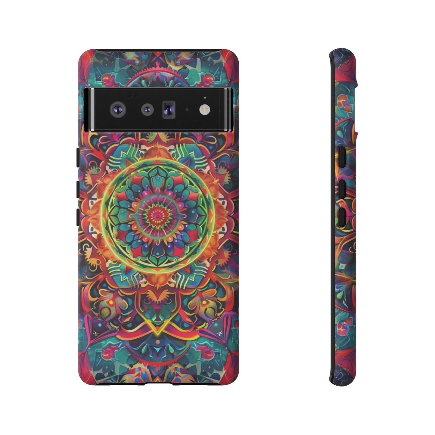 Cosmic Stained Glass Mandala Phone Case