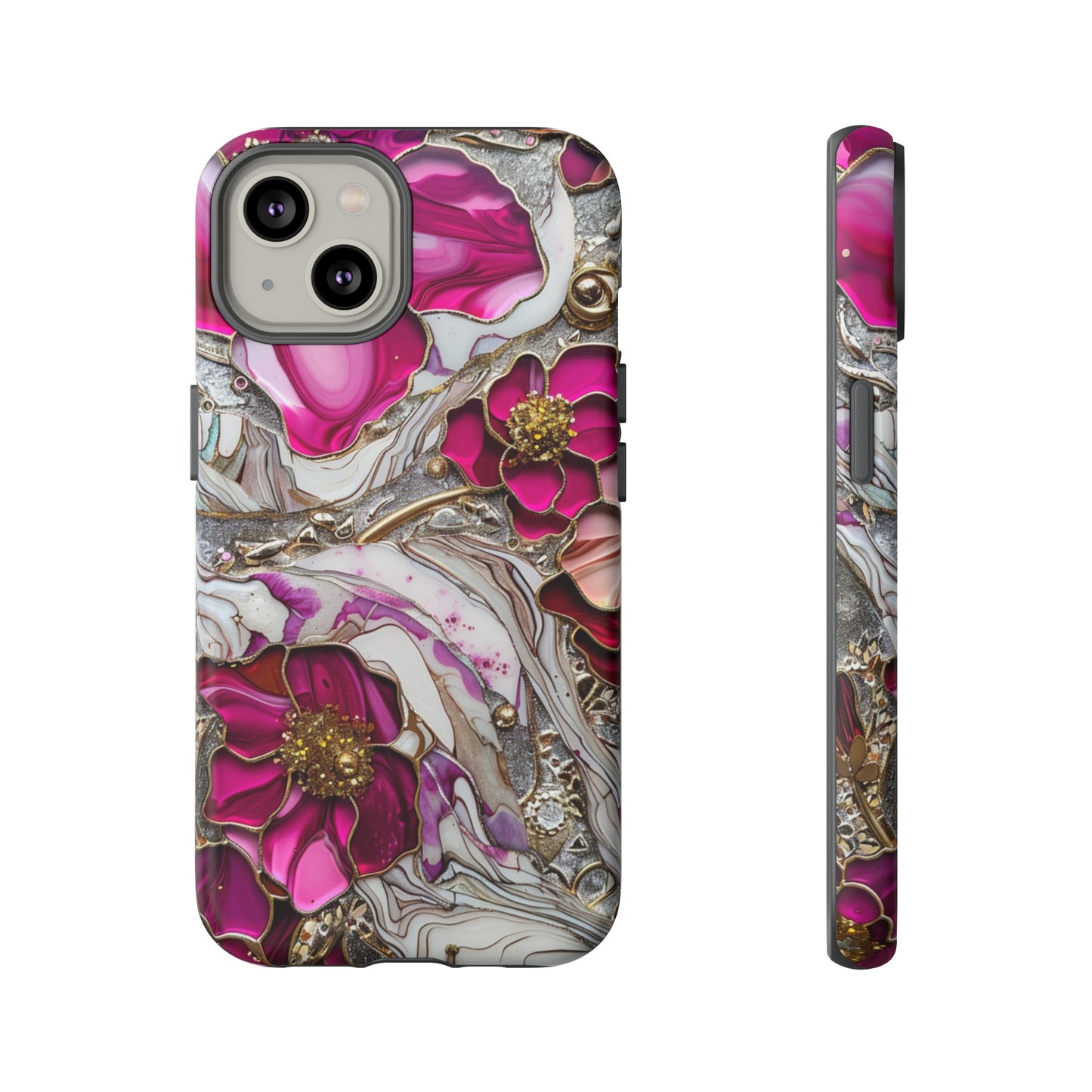 Stained Glass Magenta Floral Paisley Explosion Phone Case