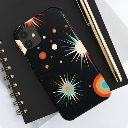 Mid-Century Atomic Age Tough iPhone Case | Retro Phone Cover