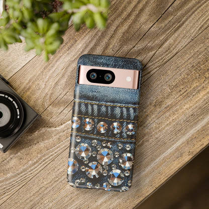 Blue Jean Queen Rhinestone Bling Phone Case