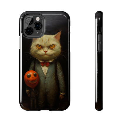 Creepy Spooky Halloween Cat iPhone Case | Dark Academia, Goth