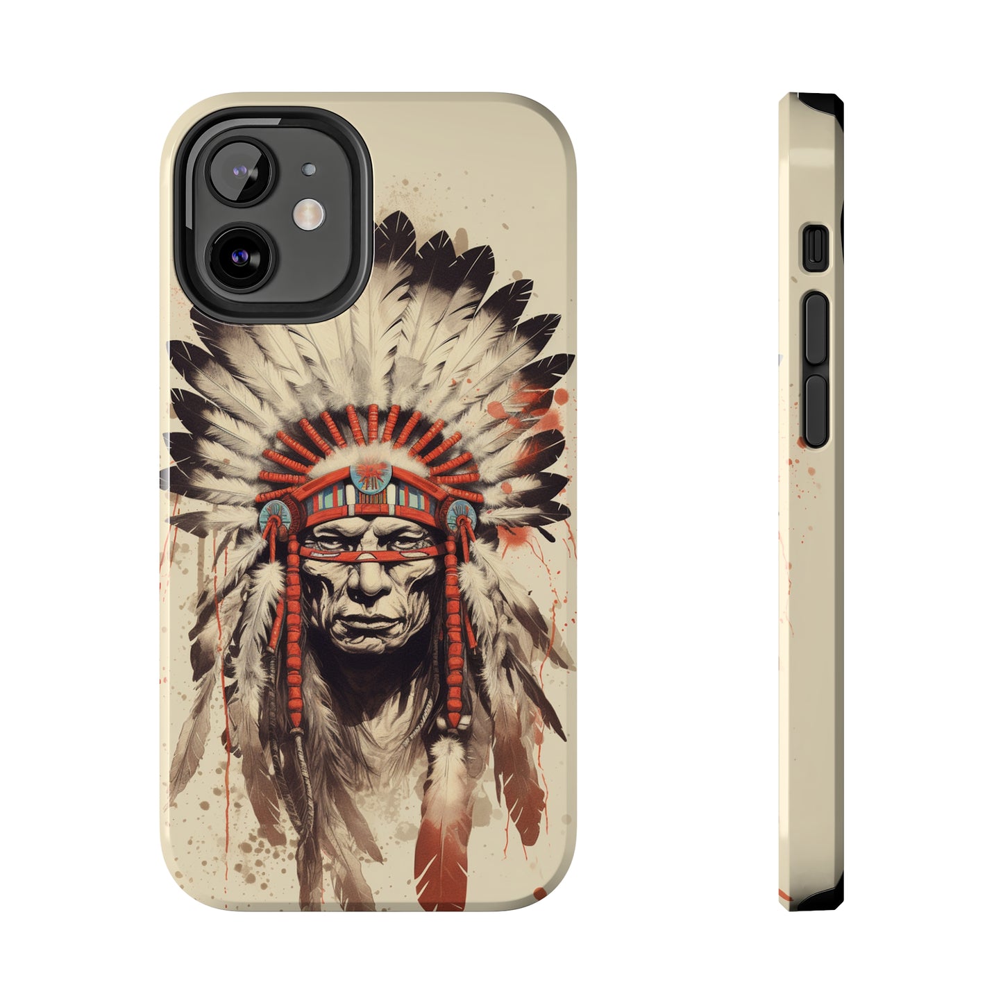 Proud Heritage: Native American Chief Headdress | Iconic Tribal iPhone Case for Models 11 through 14 Pro Max