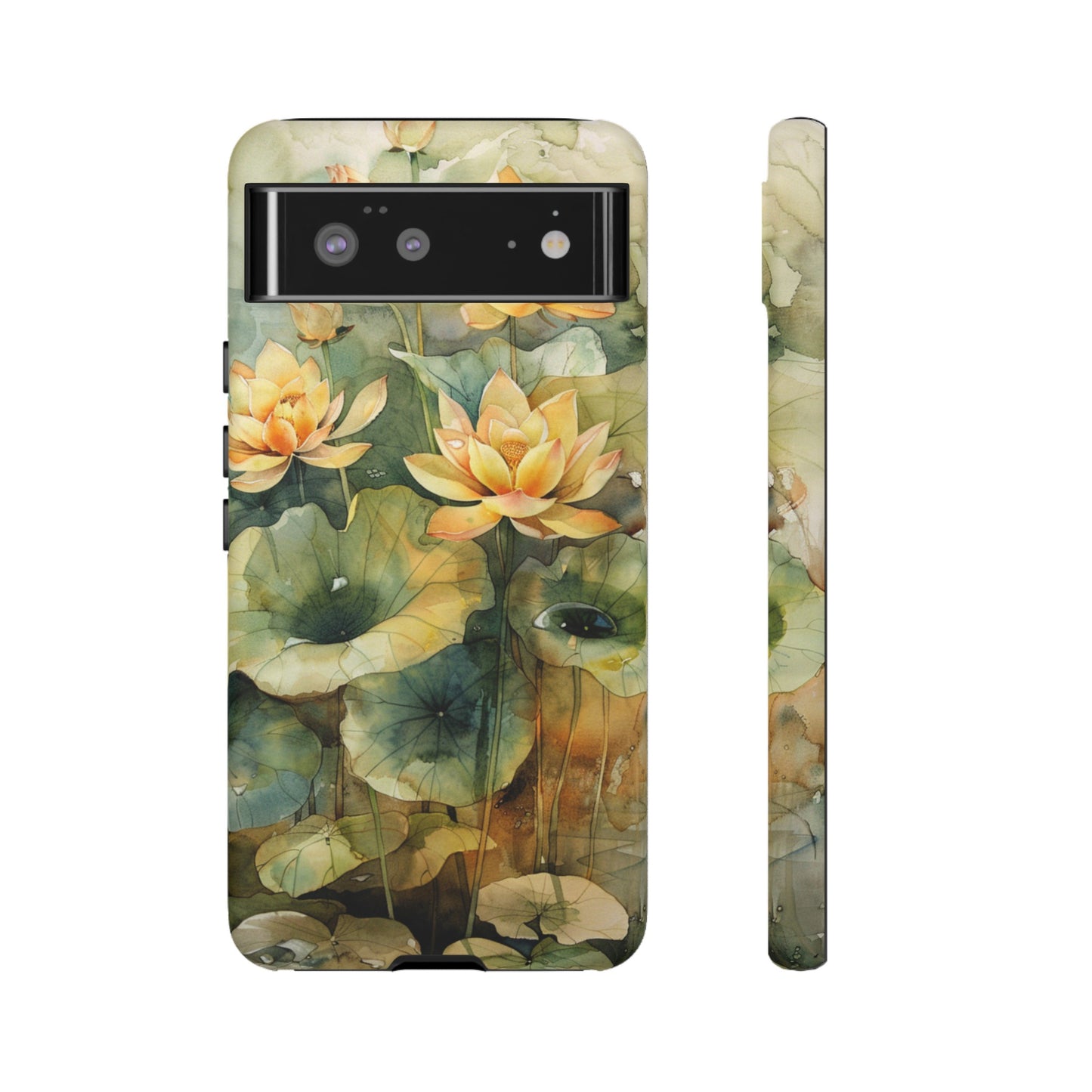 Zen Lotus Watercolor Painting iPhone 15 Case