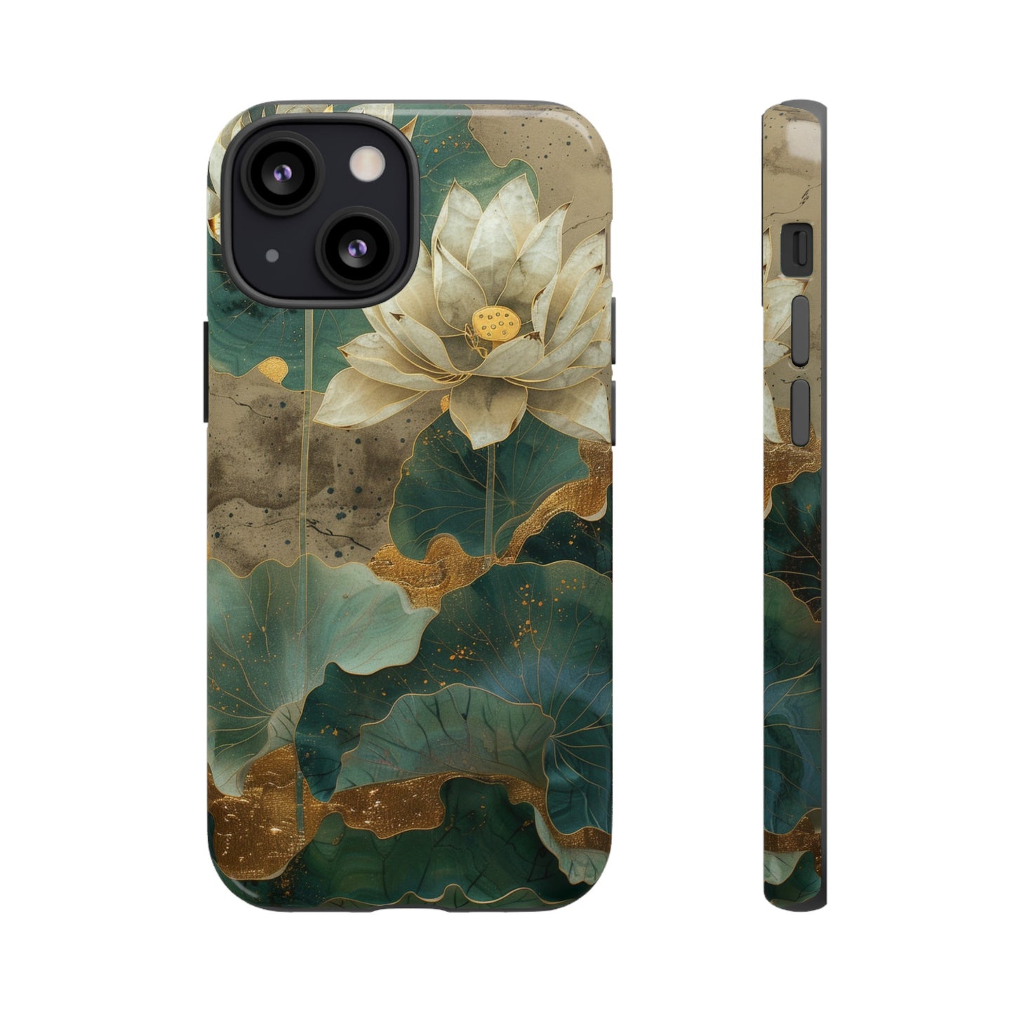 Zen Stained Glass Lotus Floral Design Phone Case