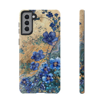 Forget Me Nots Vintage Color Splash Floral Design Phone Case