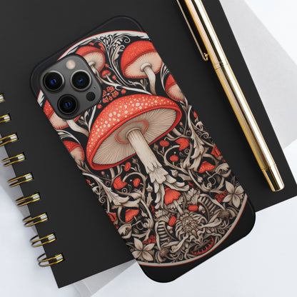 Mystical Mushroom Mandala Tough iPhone Case | Psychedelic Phone Cover