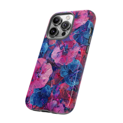 Magenta and Blue Color Floral Explosion Phone Case