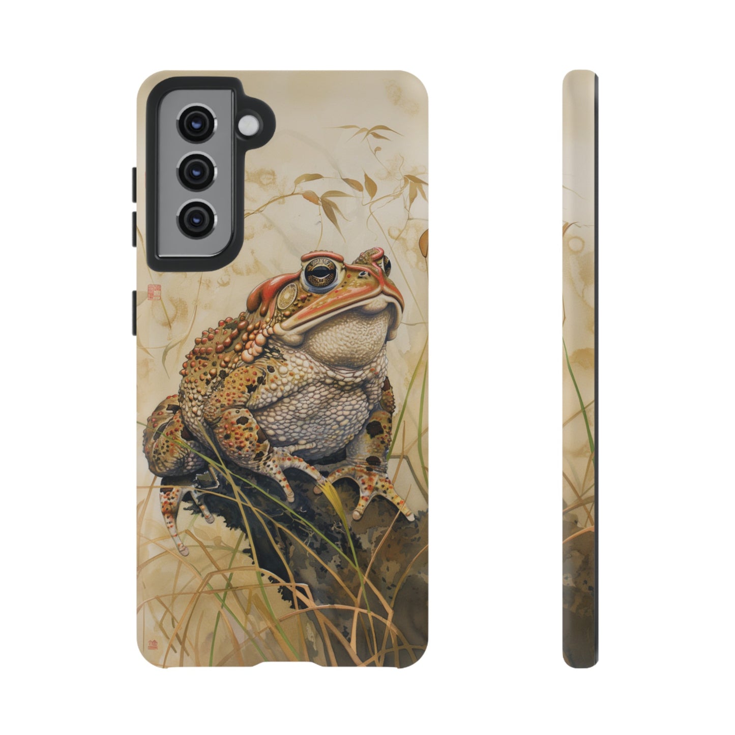 Toad on a Branch Japanese Style Art Painting Phone Case