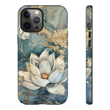 Zen Lotus Gold Floral Phone Case