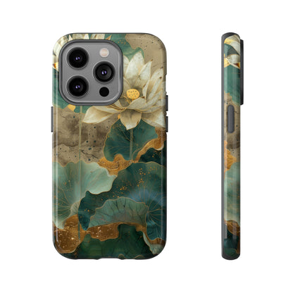 Zen Stained Glass Lotus Floral Design Phone Case