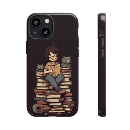 Cats and Books Phone Case