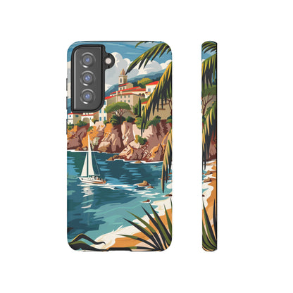 Midcentury French Riviera Sailboat Painting Phone Case