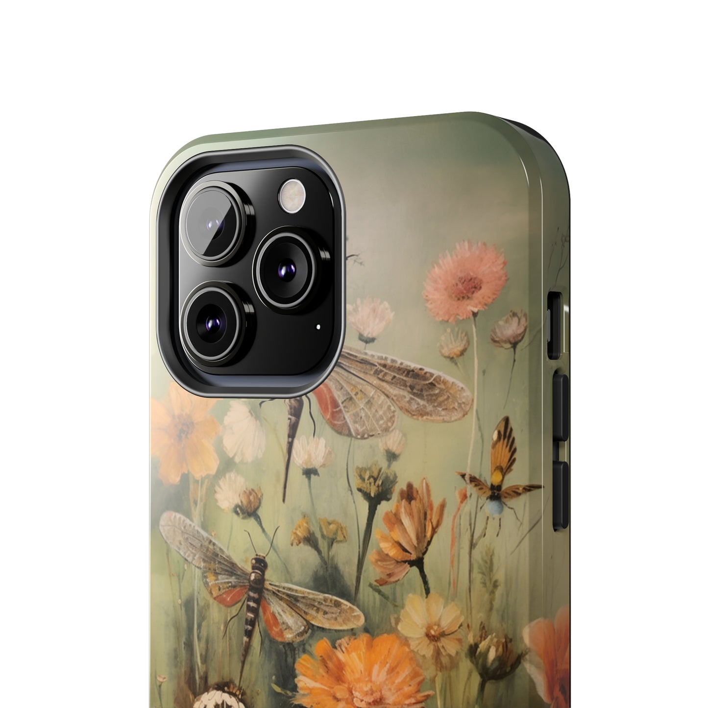 Dragonfly Floral Print iPhone Case | Nature-Inspired Elegance and Device Protection