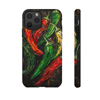 Green and Red Chili Peppers Phone Case