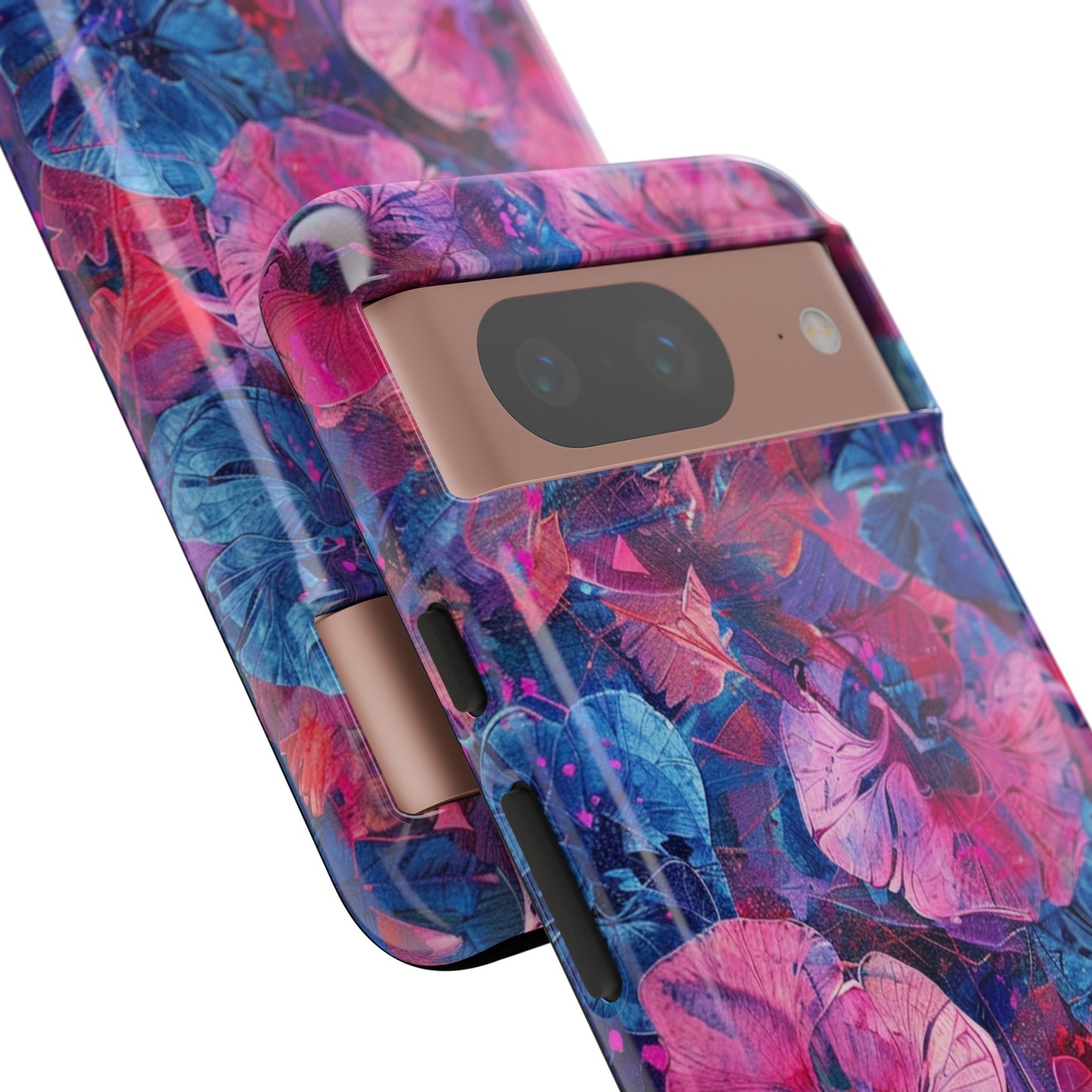 Magenta and Blue Color Floral Explosion Phone Case