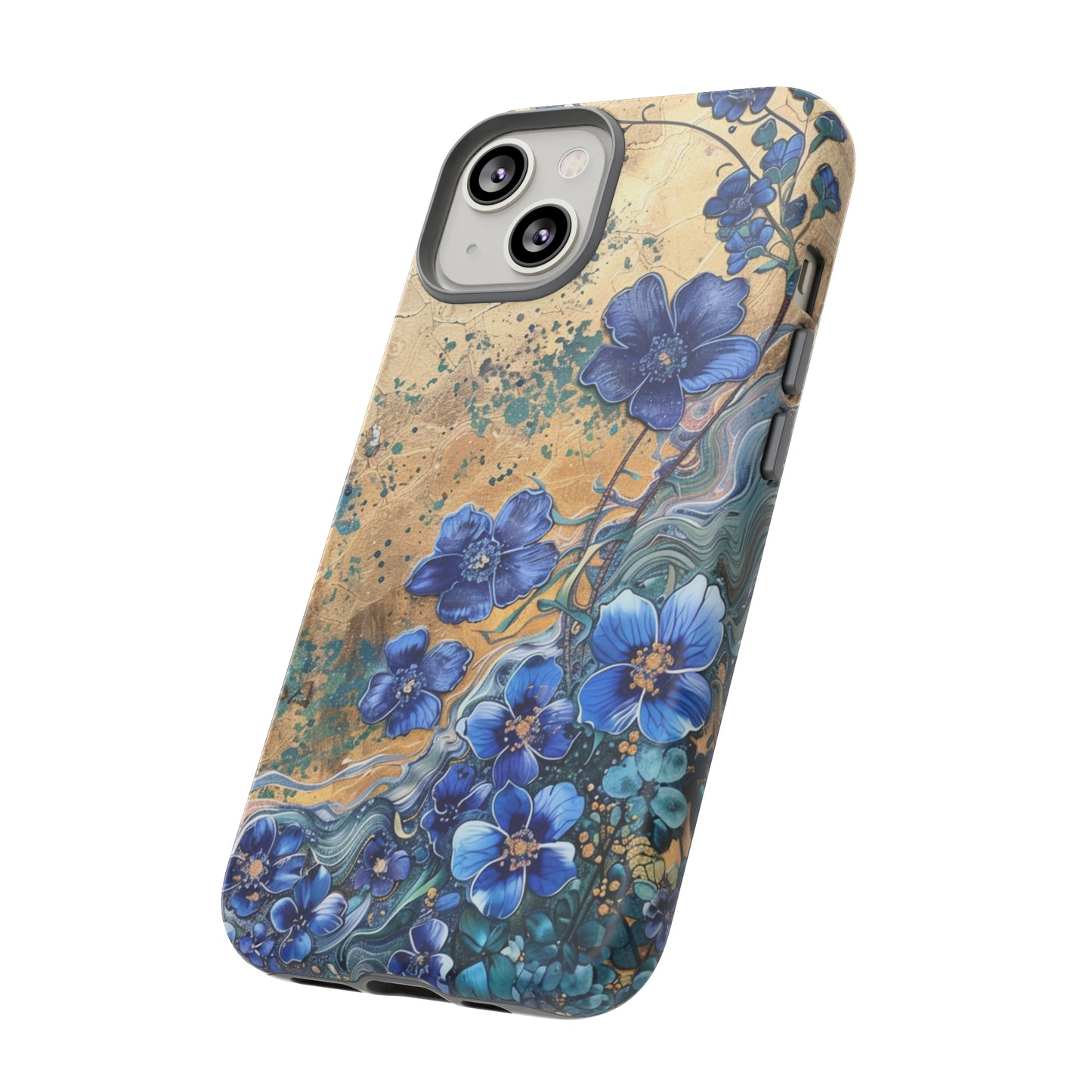 Forget Me Nots Vintage Color Splash Floral Design Phone Case