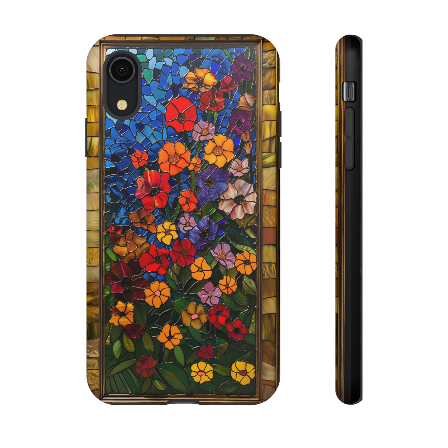 Gustav Klimt Style Flower Garden Painting Phone Case for iPhone 15, 14, Pro Max, 13, 12 & Samsung Galaxy S23, S22, S21, Google Pixel