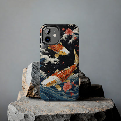 Graceful Flow: Koi Fish Inspired | Japanese Art Masterpiece iPhone Case