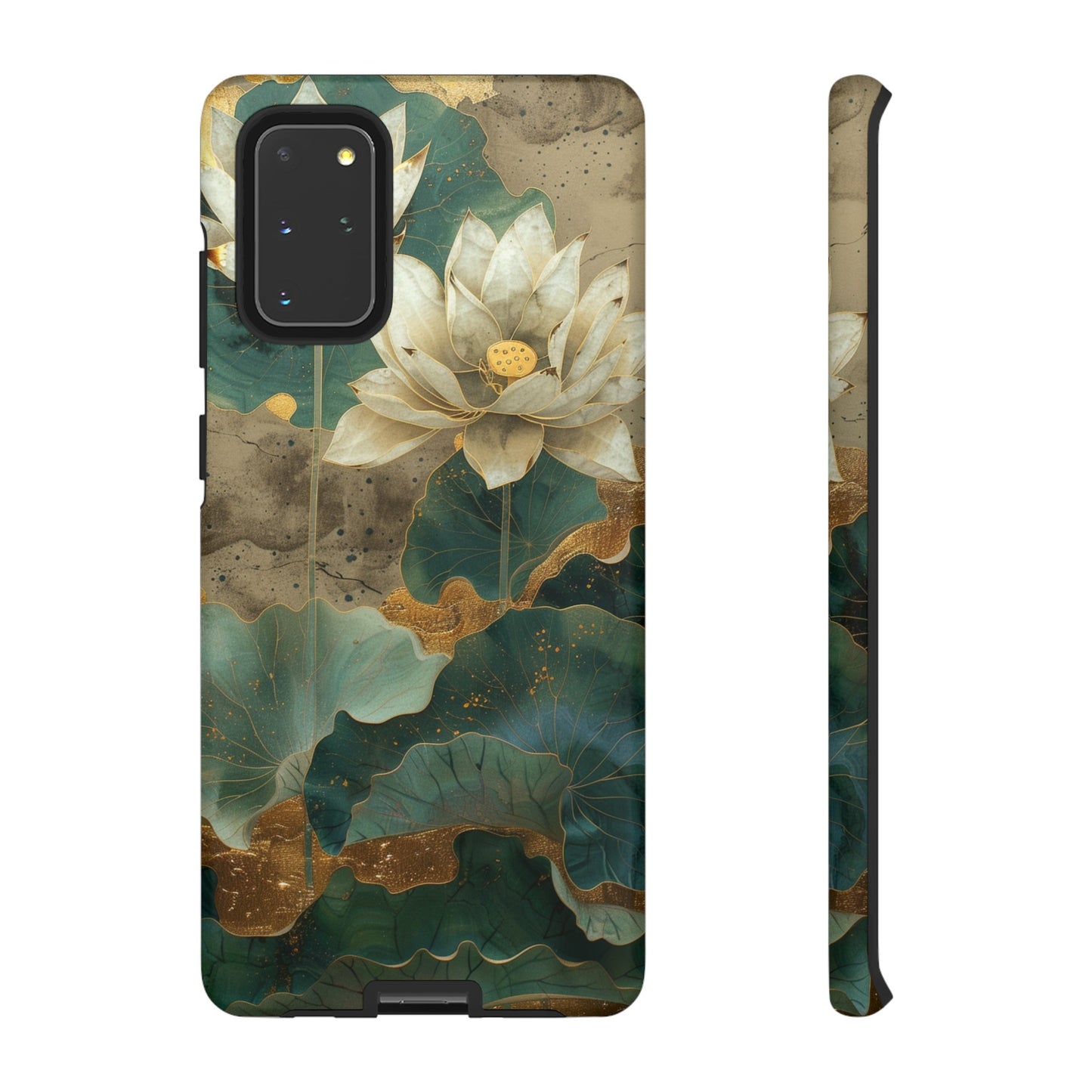 Zen Stained Glass Lotus Floral Design Phone Case