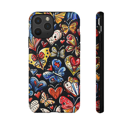 Butterfly Magic Hearts Phone Case