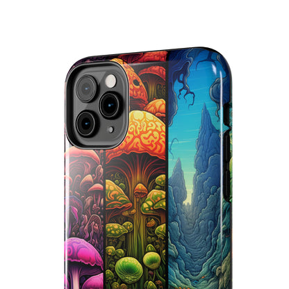 Life is just a fantasy, Mushroom, Flower Stained Glass iPhone Case | Psychedelic Natural Beauty