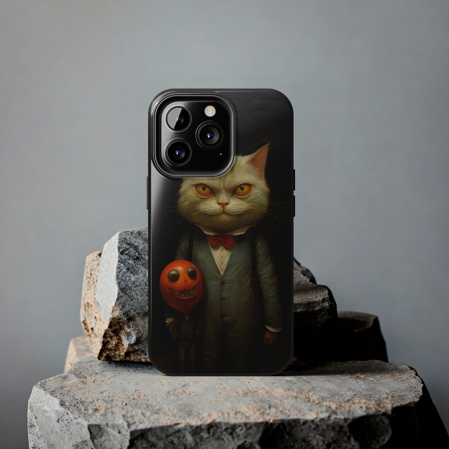 Creepy Spooky Halloween Cat iPhone Case | Dark Academia, Goth