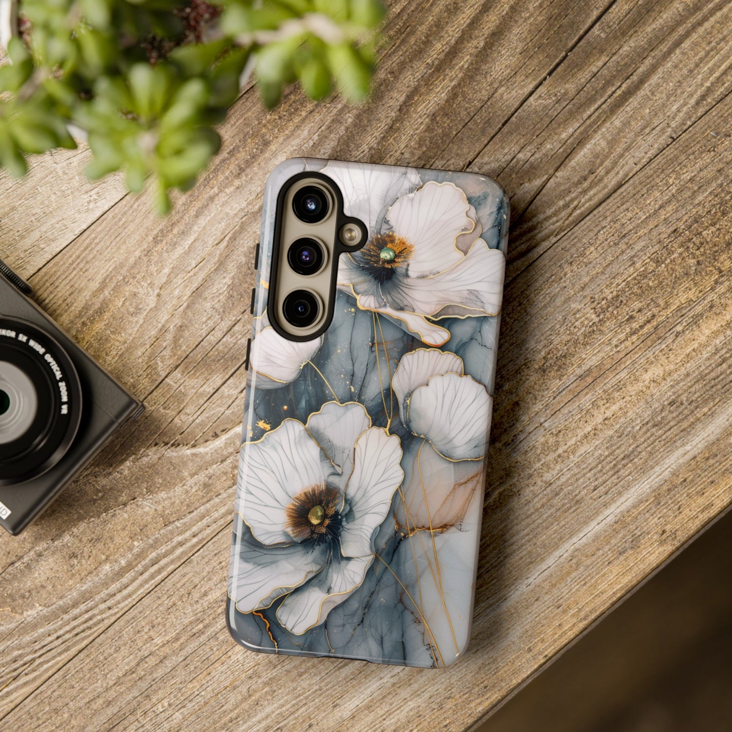 Flowers and Gold Phone Case