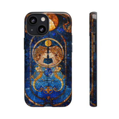 Gemini Astrology Stained Glass Phone Case