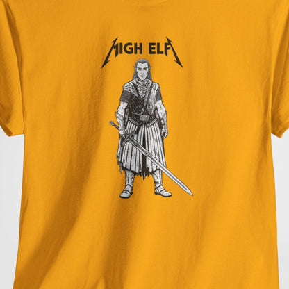 High Elf Rock And Roll Fantasy T Shirt Heavy Metal Sword