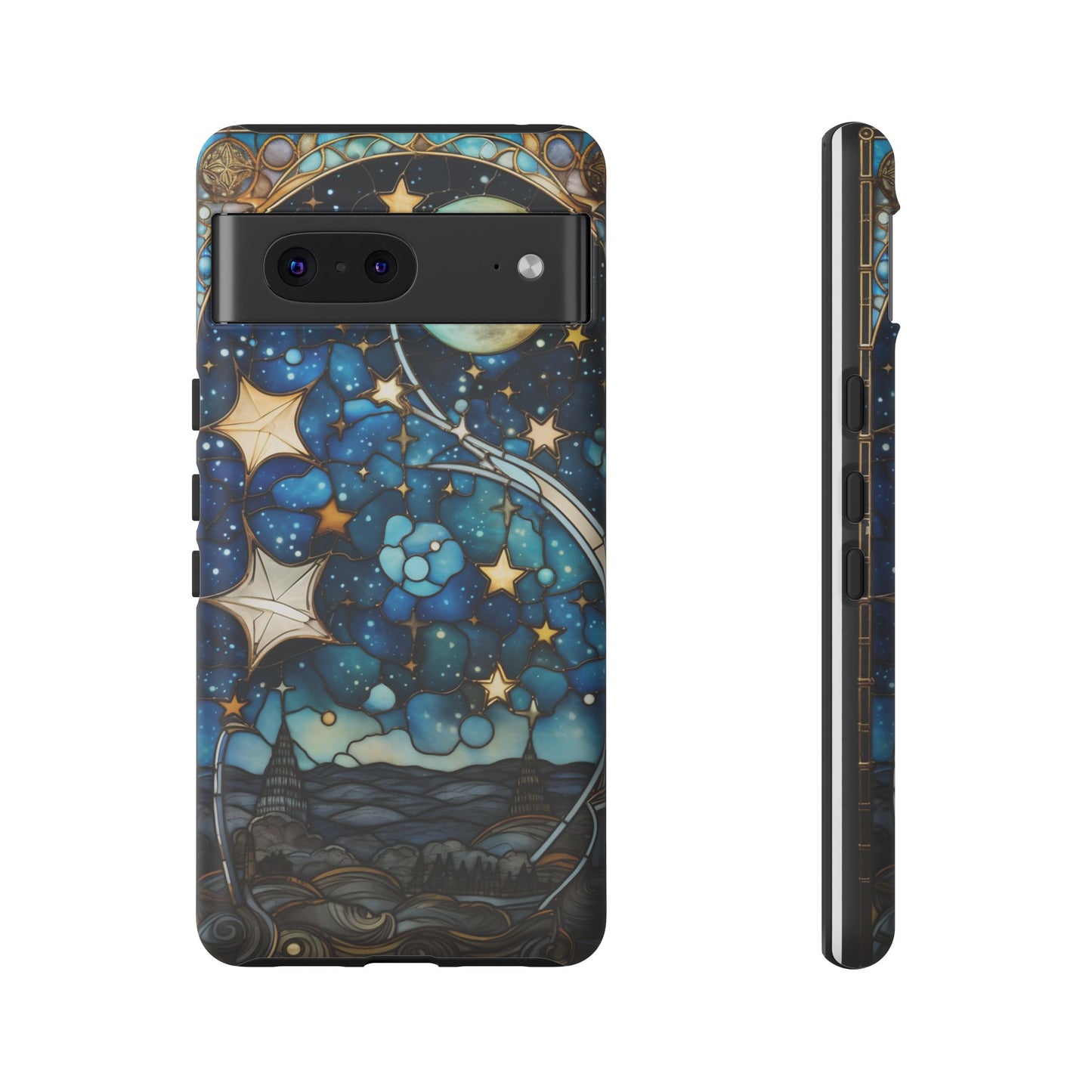 Boho Starry Night Stained Glass Artistry Phone Cover