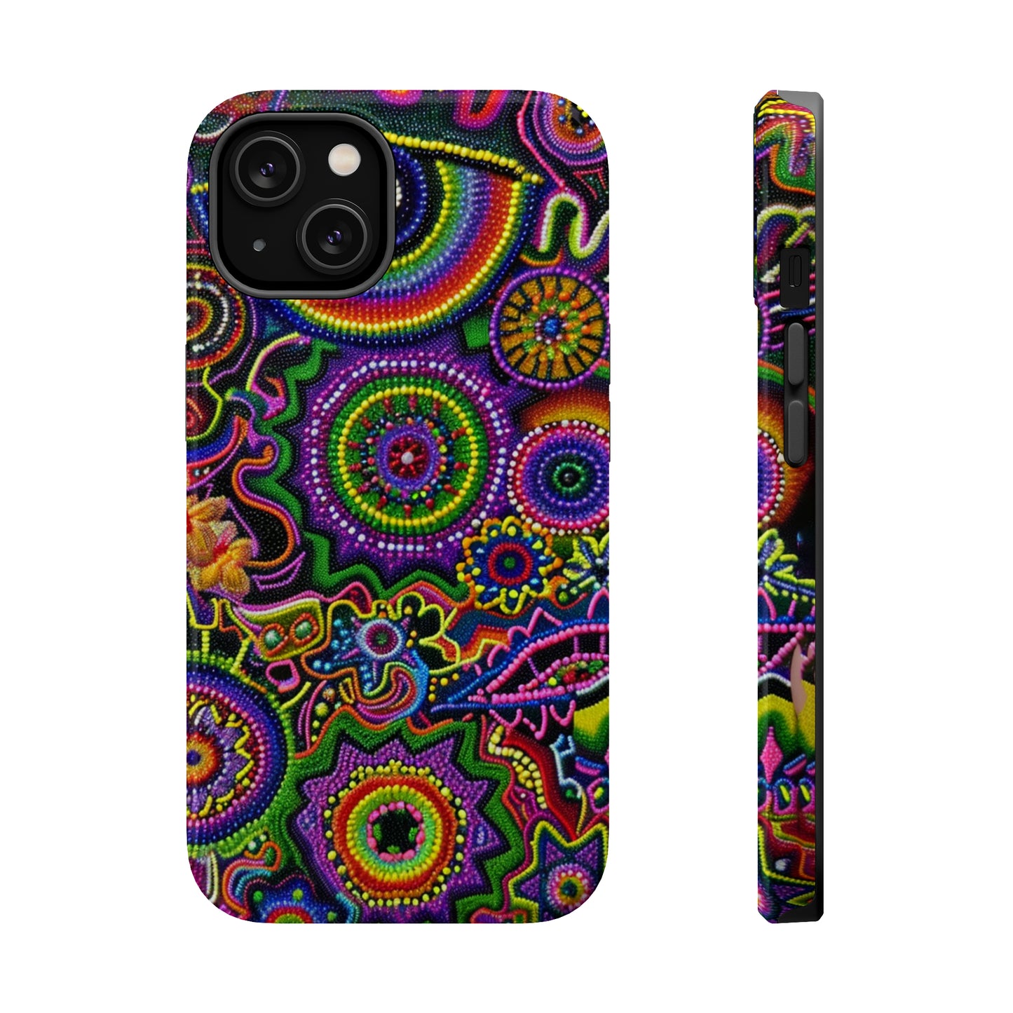 Psychedelic Peyote Button Beaded Style MagSafe Phone Cover