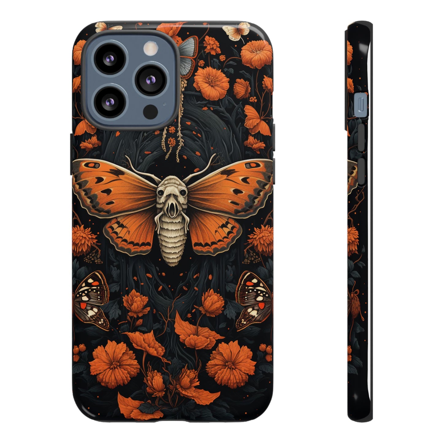 Eerie Elegance Halloween Goth Moth Phone Cover