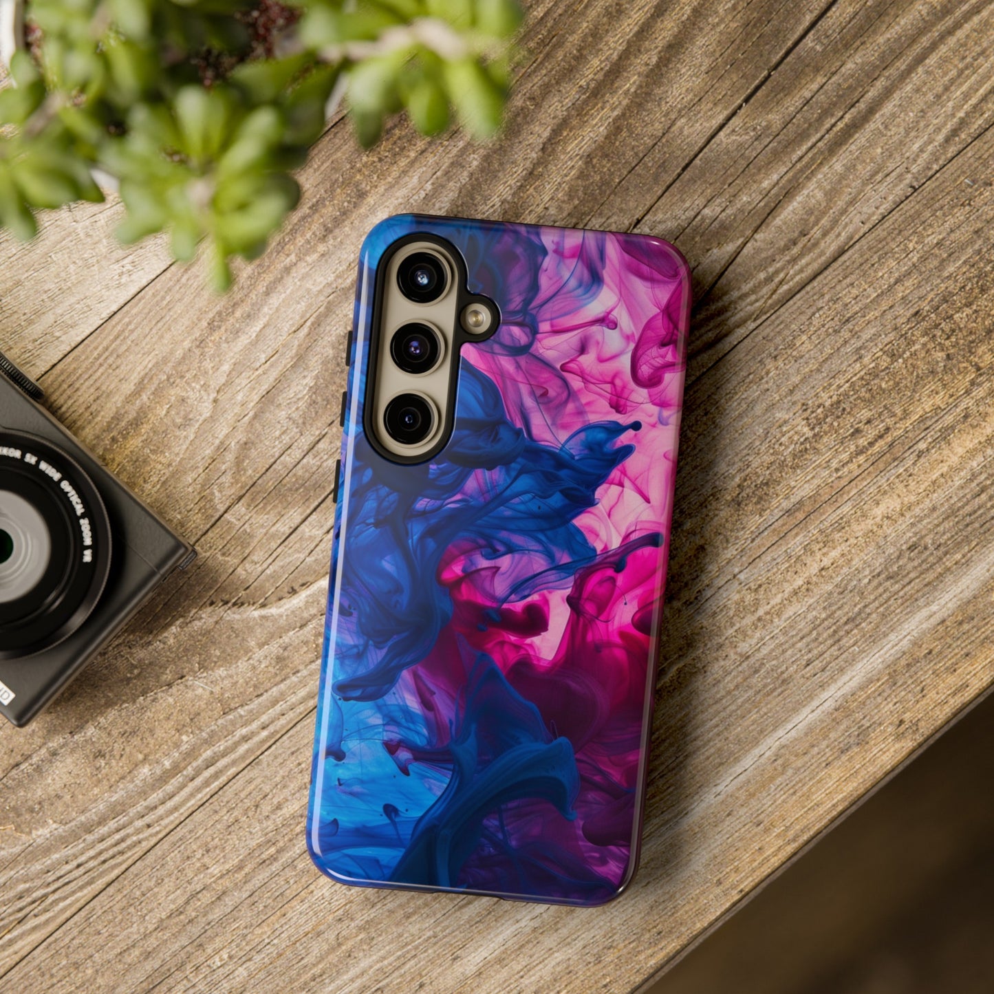 Magenta and Blue Color Explosion Phone Case