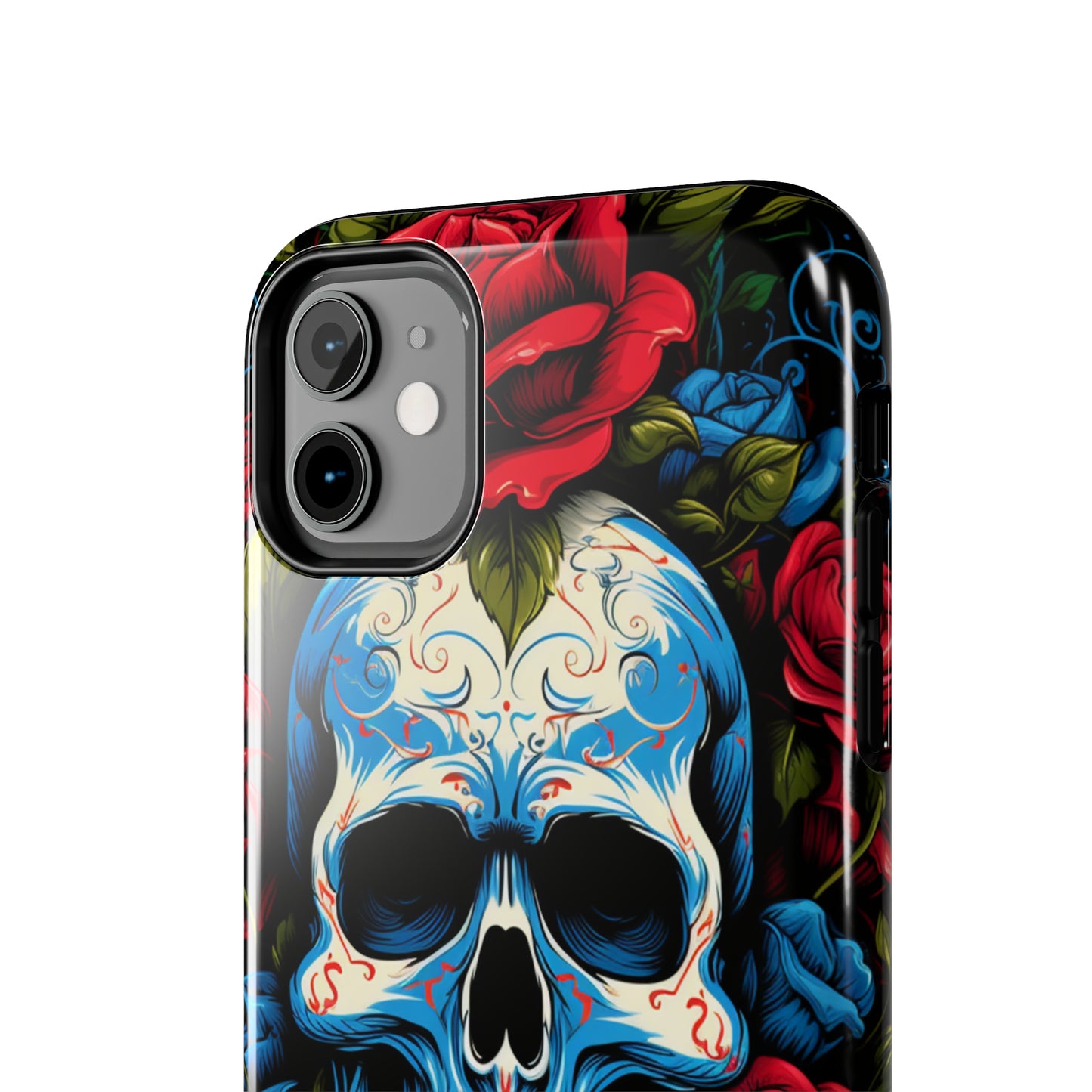 Skull and Roses iPhone Case | Edgy Elegance and Timeless Beauty